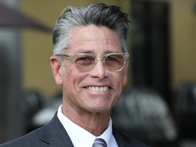 John T. Higginson at a candidate forum for Los Angeles City Council District 7 on Feb. 11, 2017.