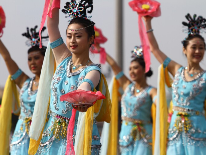 Performers in the 2011 Tet parade in Westminster. Members of the GLBT community were allowed to march in the parade until the 2013 parade, when a new set of organizers banned them from doing so. 