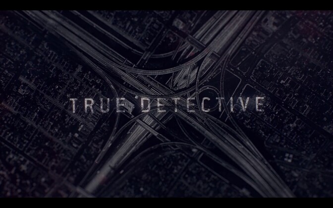 Title screen from the opening sequence to season two of 'True Detective'