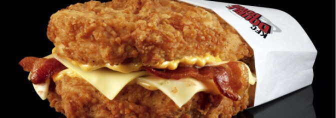 The new KFC Double Down sandwich
