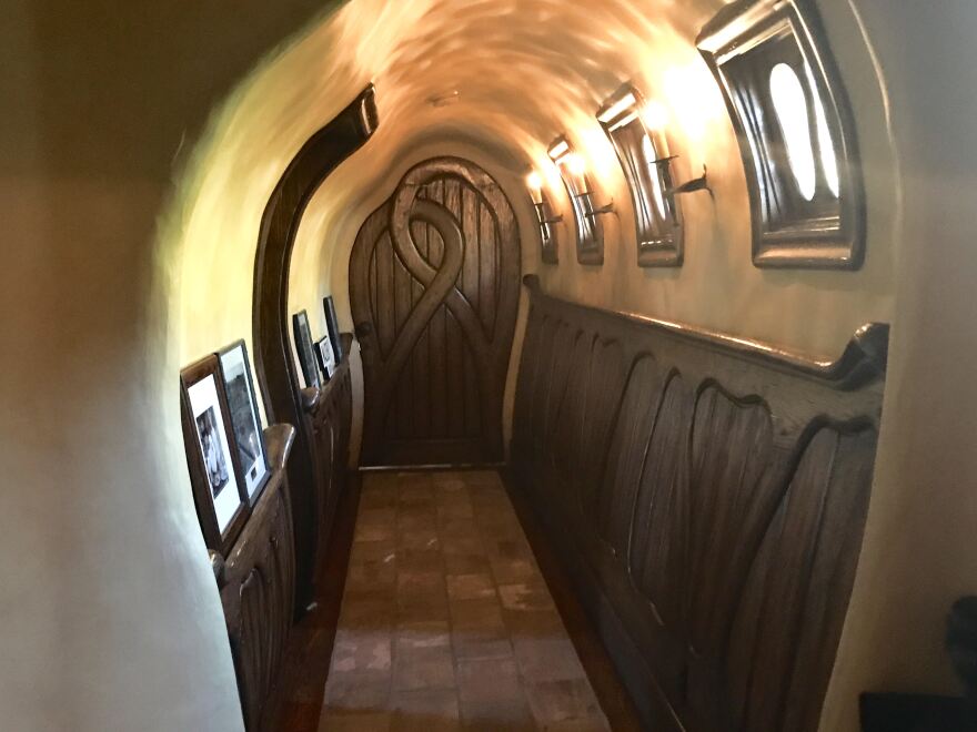The warped hallway in Michael Libow Witch House.