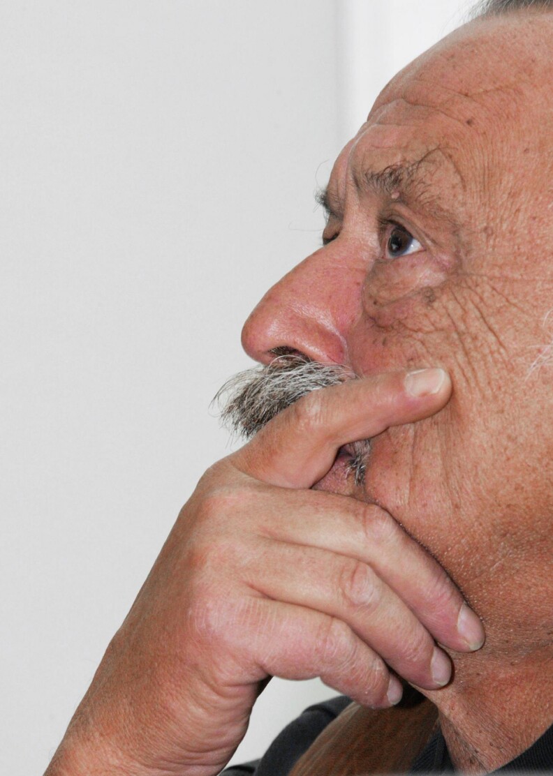 A portrait of Jim Harrison taken on September 27, 2002.
