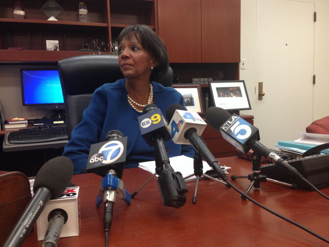 “We would like Uber to stop advertising that they have the gold standard in background checks,” Los Angeles District Attorney Jackie Lacey told reporters Tuesday.