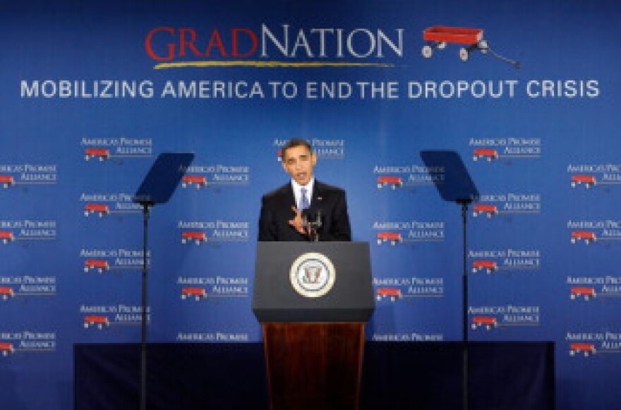 President Barack Obama speaks during an America's Promise Alliance event at the U.S. Chamber of Commerce March 1, 2010 in Washington, DC. Obama spoke on the administration's effort to improve the nation's schools.
