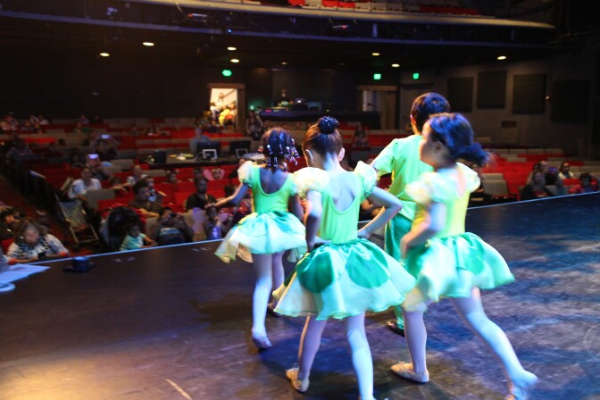 Parents packed into the theater to watch the rehearsal Monday afternoon June 12, 2017.