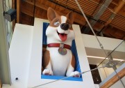 This 14-foot animatronic dog welcomes visitors to the Annenberg PetSpace with growls, whines and panting.