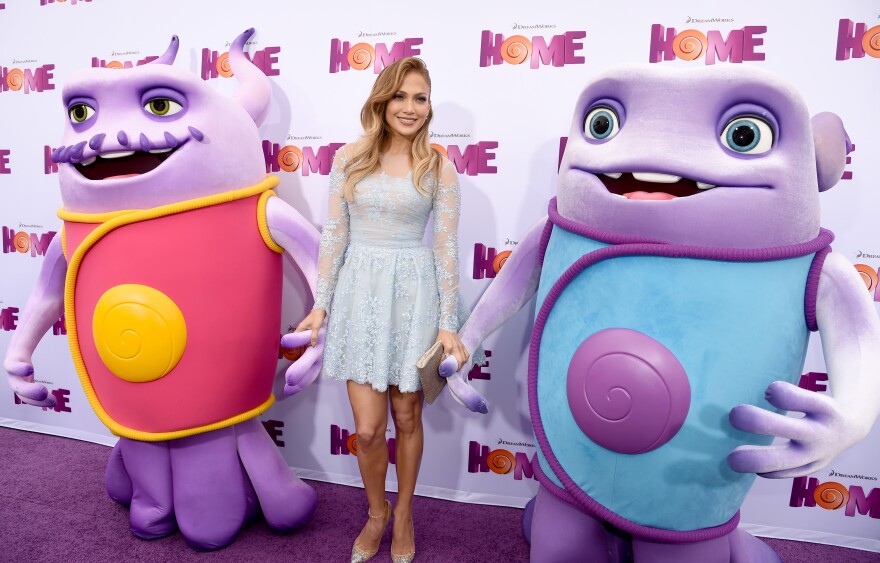 WESTWOOD, CA - MARCH 22:  Actress Jennifer Lopez attends the premiere of  Twentieth Century Fox And Dreamworks Animation's "HOME" at Regency Village Theatre on March 22, 2015 in Westwood, California.  (Photo by Kevin Winter/Getty Images)