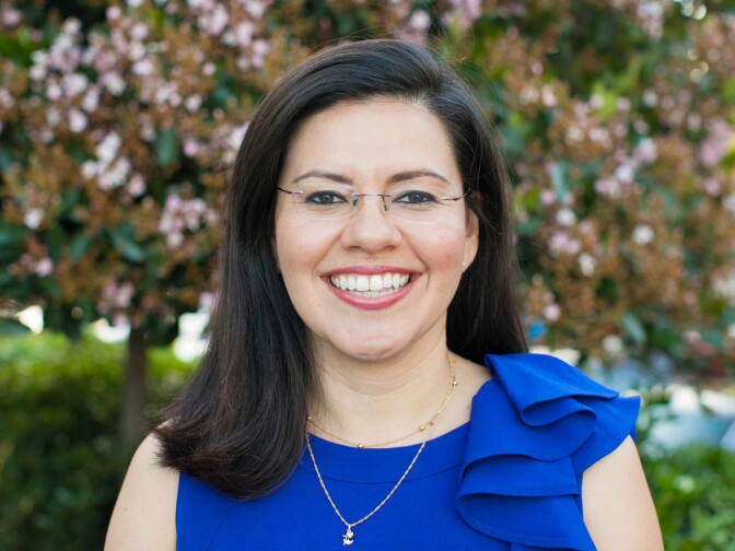 Vanessa Aramayo at the 34th Congressional District Candidate Forum at Eagle Rock High School on Wednesday, Mar. 23, 2017. 