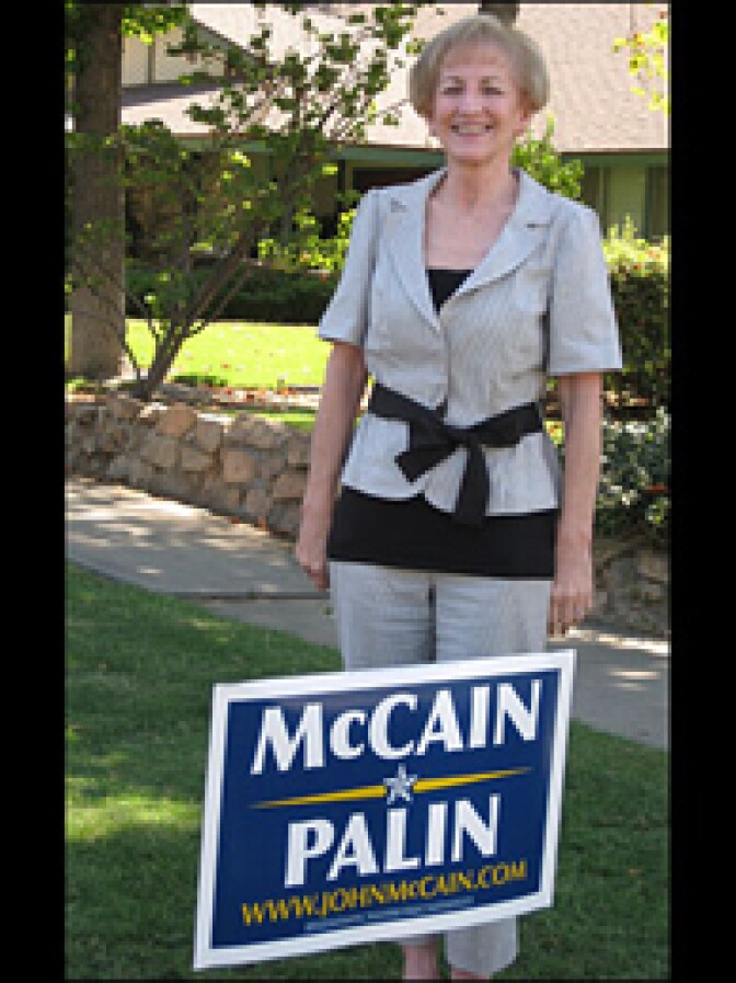 Linda Salley of Riverside has no doubt about her choice in November.