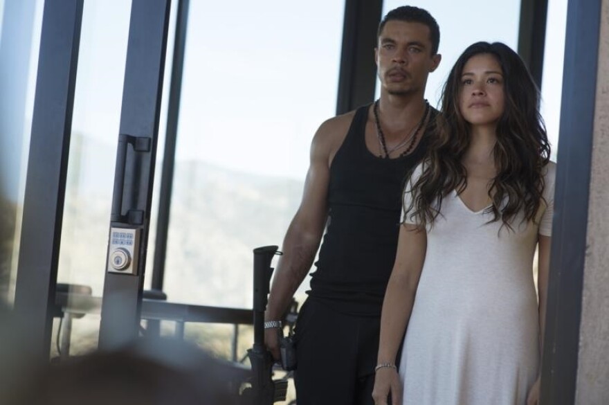 Gina Rodriguez and Ismael Cruz Cordova in Columbia Pictures' Miss Bala