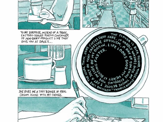 From "Over Easy," Mimi Pond's new graphic novel about working at a gourmet diner in the Bay Area in the 1970s.