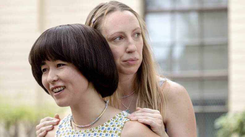 Maya Erskine and Anna Konkle star as middle-school besties Maya and Anna in the unconventional Hulu series "PEN15."