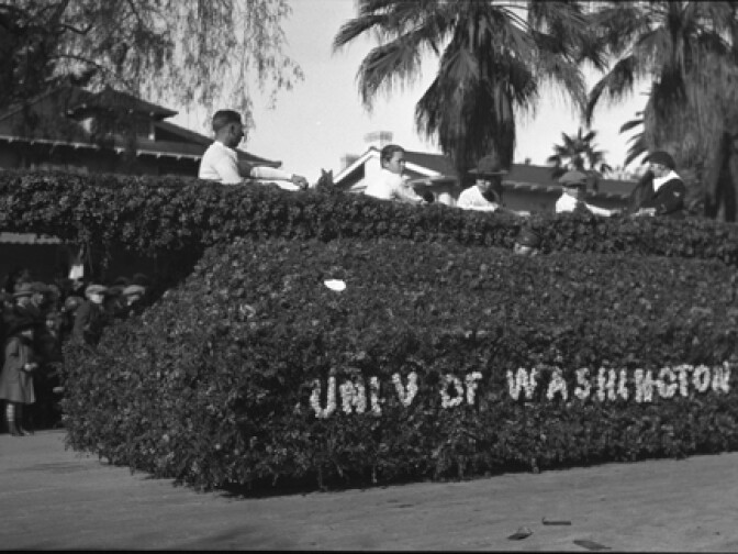 For the University of Washington team, the slow-paced parade must have stood in stark contrast to the hard-fought game they played afterward in the Rose Bowl. Both Washington and the Naval Academy had players carried off of the field, and Washington kicker Les Sherman managed two conversions with a broken toe. The final score of the brutal 1924 Rose Bowl game was 14-14.  