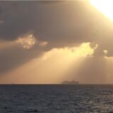 GULF OF MEXICO - FEBRUARY 12: In this handout from the U.S. Coast Guard the tugs Resolve Pioneer and Dabhol tow and steer the disabled 893-foot Carnival Triumph cruise ship on February 12, 2013, in the Gulf of Mexico.  According to the Coast Guard the ship is enroute to Mobile, Alabama after an engine room fire left the ship without propulsion.   (Photo by Chris Shivock/U.S. Coast Guard via Getty Images)
