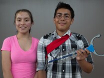 Jacqueline Sanchez and Julio Romero from Watts won a national engineering contest by designing a prosthetic arm.