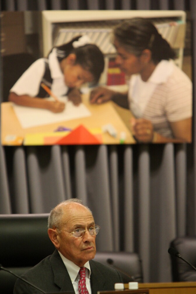 Los Angeles Unified School District Superintendent of Schools Ramon Cortines. 