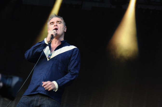 Morrissey performs onstage during day 2 of the Firefly Music Festival on June 19, 2015 in Dover, Delaware.