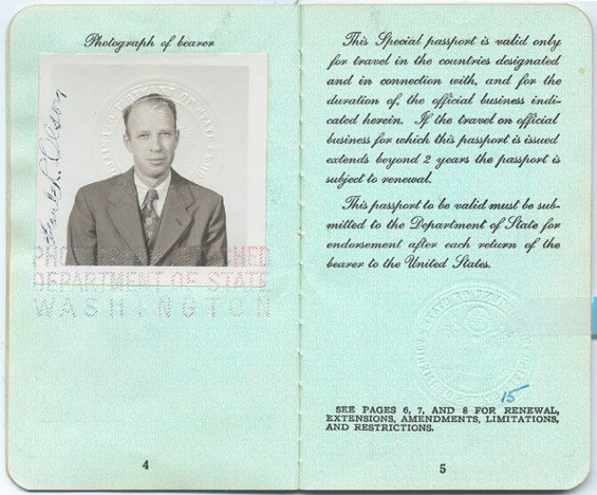 Frank Olson's passport.