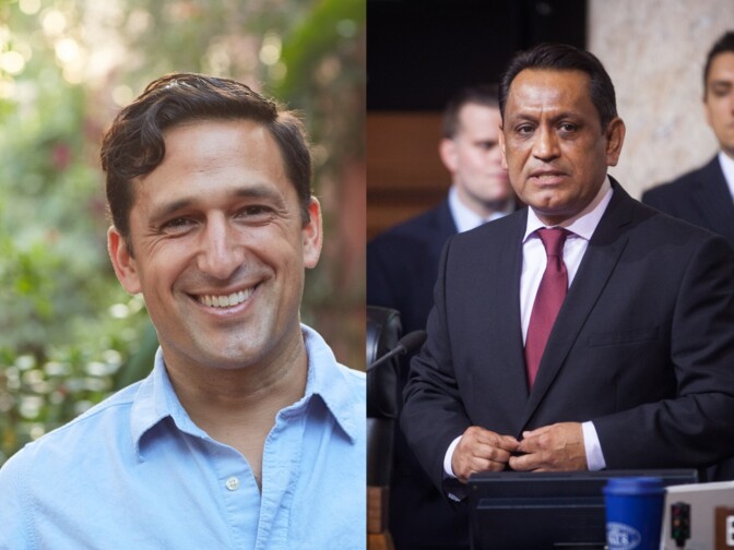 Los Angeles City Council District 1 candidates Joe Bray-Ali and Gil Cedillo.