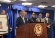 California U.S. Attorney Nick Hanna speaks at a press conference in downtown L.A. 