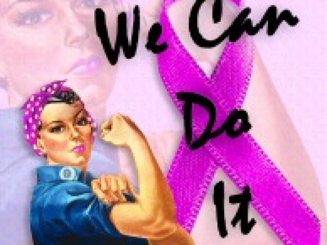 A breast cancer awareness poster.