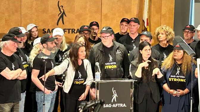 SAG-AFTRA president Fran Drescher held a press conference announcing the strike back in July.