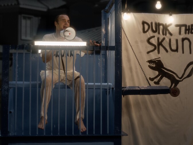 Phil (Will Forte) sets up a surprise carnival in "Dunk the Skunk/Some Friggin' Fat Guy" on Fox's "The Last Man On Earth."