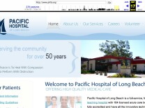 A screencap of the former website for the now-defunct Pacific Hospital, as preserved on the Wayback Machine web archive site. The Pacific Hospital site is now offline.