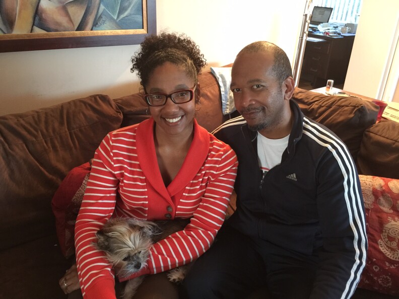 Clare Norris and Marcus Bellringer, a couple in the process of qualifying as foster carers in L.A. 