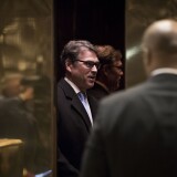 NEW YORK, NY - DECEMBER 12: Former Texas Governor Rick Perry arrives at Trump Tower, December 12, 2016 in New York City. President-elect Donald Trump and his transition team are in the process of filling cabinet and other high level positions for the new administration. (Photo by Drew Angerer/Getty Images)