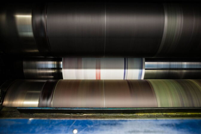 File: The presses at the Orange County Register in Santa Ana.