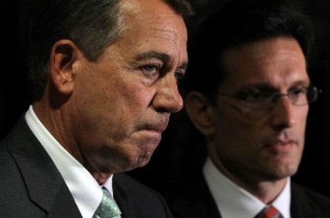 U.S. Speaker of the House Rep. John Boehner (R-OH) (L) and House Majority Leader Rep. Eric Cantor (R-VA).
