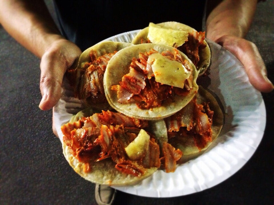 Al pastor tacos from Leo's Taco Truck in Los Angeles.