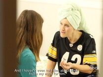 Molly Hawkey has a frank discussion about the secret she has yet to tell "The Bachelor" in one of her videos satirizing the show.