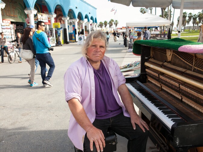 Venice Boardwalk musician Nathan Pino.