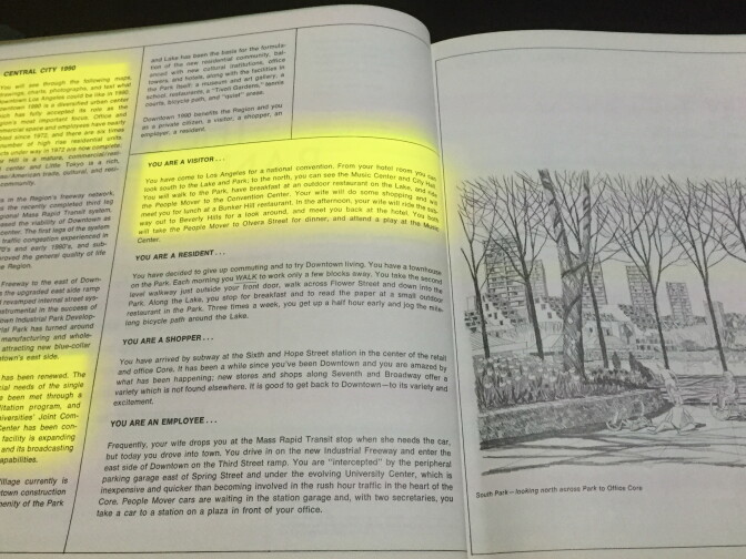 A projector above the books will be able to detect what page the reader is on, and highlight certain passages. 
