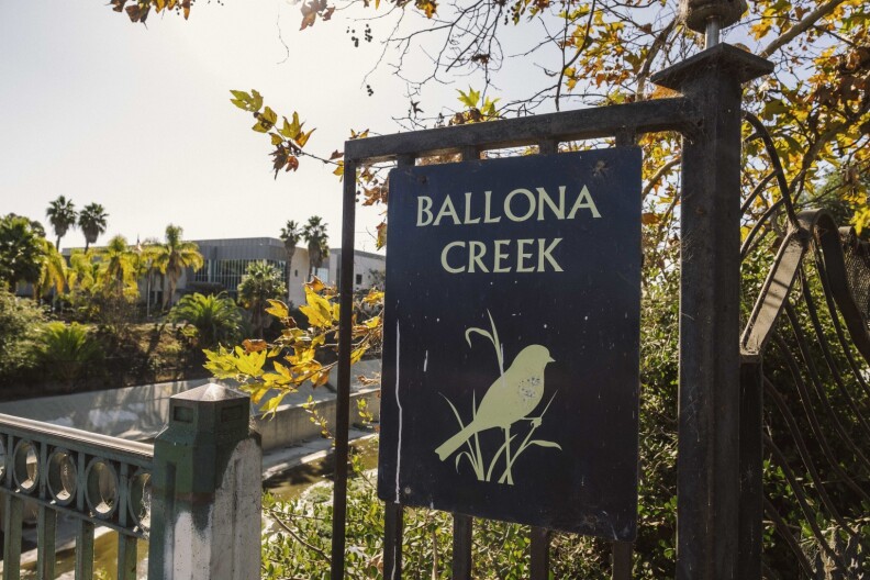 Ballona Creek was an important source for river water for the Tongva People. This history is documented along the Duquesne Ave. access point to the bike path.