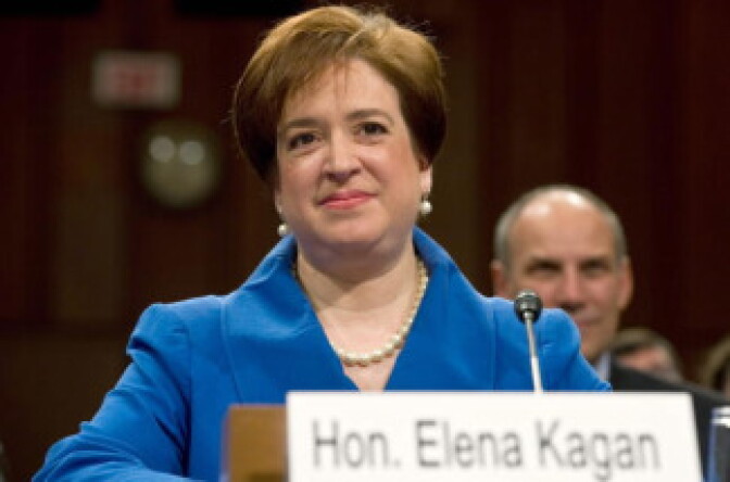  US Supreme Court nominee Elena Kagan appears before the Senate Judiciary Committee for her confirmation hearing on Capitol Hill in Washington,DC on June 28, 2010.