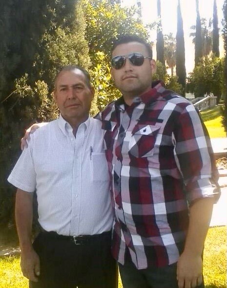 David Ordaz, Sr. stands next to son David Ordaz, Jr.