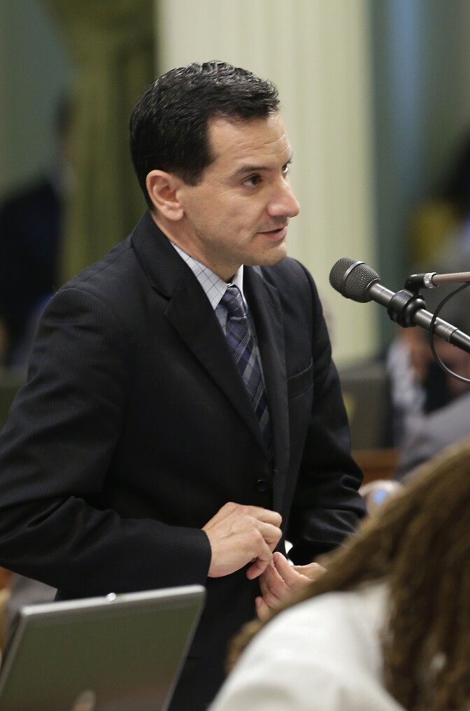 File: Assemblyman Anthony Rendon, D-Lakewood, urged lawmakers to approve his measure that would ban hunters from using lead ammunition, during Assembly session in Sacramento on Sept. 10, 2013.