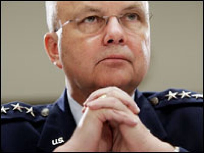 CIA Director Michael Hayden, shown at a House Intelligence Committee in January, recently told agency employees that the CIA destroyed videotapes it made in 2002 of two top terrorism suspects because it was afraid that keeping them "posed a security risk."