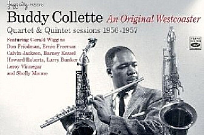 Buddy Collette, a seminal and original westcoaster, used five excellent rhythm sections. With his command of alto, tenor, clarinet and flute, he proved to be a musician of rare calibre, technically gifted, with flawless playing distinguished by fine tonal quality on each instrument. 