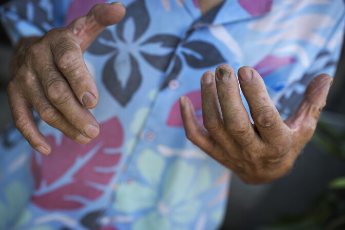 Artist Kenzi Shiokava is a woodcarver. He works with driftwood, found wood and plain old boards he's salvaged.