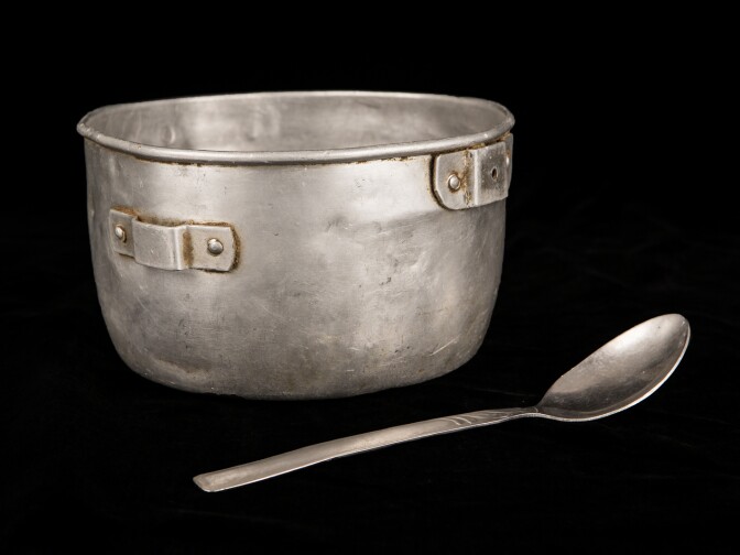 For the 54 days that Harald Ickler was held captive in the Sahara Desert by an Al Qaeda affiliated terrorist group, he ate every meal out of this bowl with this spoon. Most days, he and other hostages were given a thin soup of flour and water. In the morning it had sugar, in the middle of the day, salt, and in the afternoon, "Classic" as Ickler calls it, with neither salt nor sugar. One time the mujahideen who were holding his group killed a camel and they received a bit of meat. "That was like Christmas for us," said Ickler.   