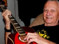 The King of Surf Guitar, Dick Dale, at his desert ranch near Joshua Tree. The 73-year old musician is back with a new greatest hits collection and is about to kick off his 'Electric Acoustic' tour.