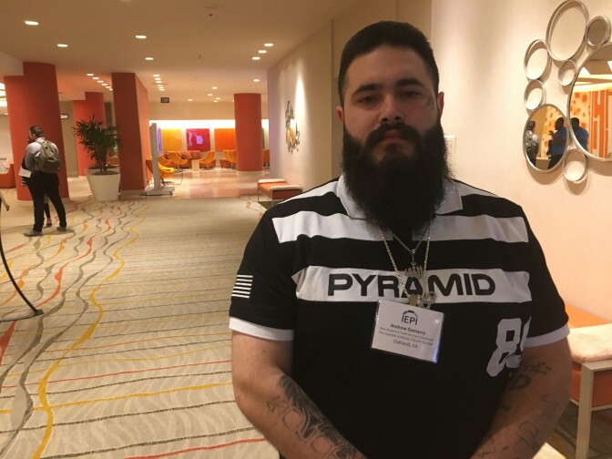 Andrew Gamarra enrolled in community college after spending two years in prison. He's now working to help others making the same transition. 