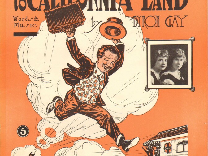 Sheet music cover featured in the book, "Songs In The Key Of Los Angeles."