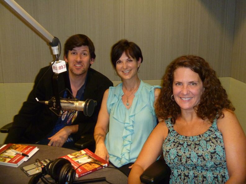 Off-Ramp host John Rabe with Gail Herndon and Grenda Goldstein.