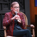 PARK CITY, UT - JANUARY 21:  Associate Justice of the Supreme Court of the United States Ruth Bader Ginsburg speaks during the Cinema Cafe with Justice Ruth Bader Ginsburg and Nina Totenberg during the 2018 Sundance Film Festival at Filmmaker Lodge on January 21, 2018 in Park City, Utah.  (Photo by Robin Marchant/Getty Images)