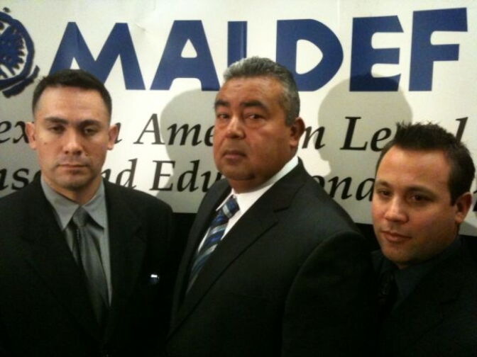 A federal jury Thursday awarded $3.5 million to three Latino Westminster Police Department officers in their discrimination and retaliation lawsuit against the city of Westminster and the current and three former city police chiefs.  An attorney for the city and chiefs said the ruling may be appealed. (From left to right: Brian Perez, Jose Flores, Ryan Reyes).
 